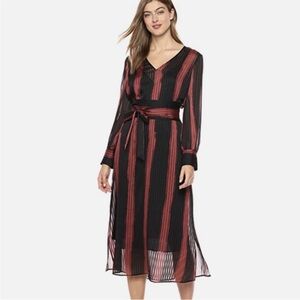 BCBG MAXAZRIA Striped Ombré Midi Dress